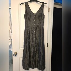 Gray Sleeveless V-Neck Maxi Sundress for Weddings